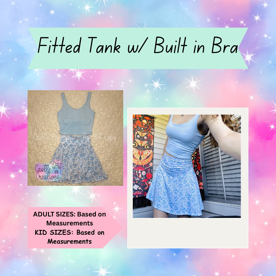 Kids Fitted Tank w/ Built in Bra