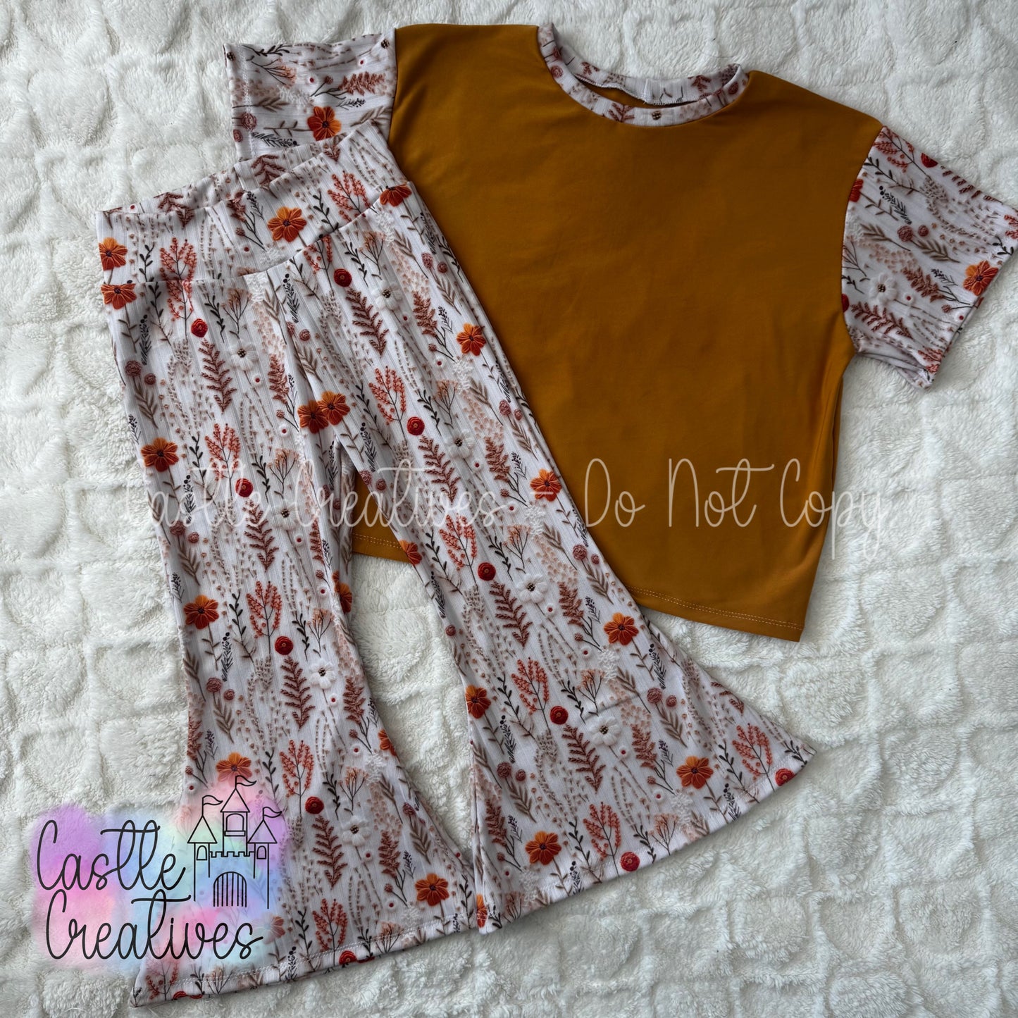 4T extreme flare leggings & oversized tee