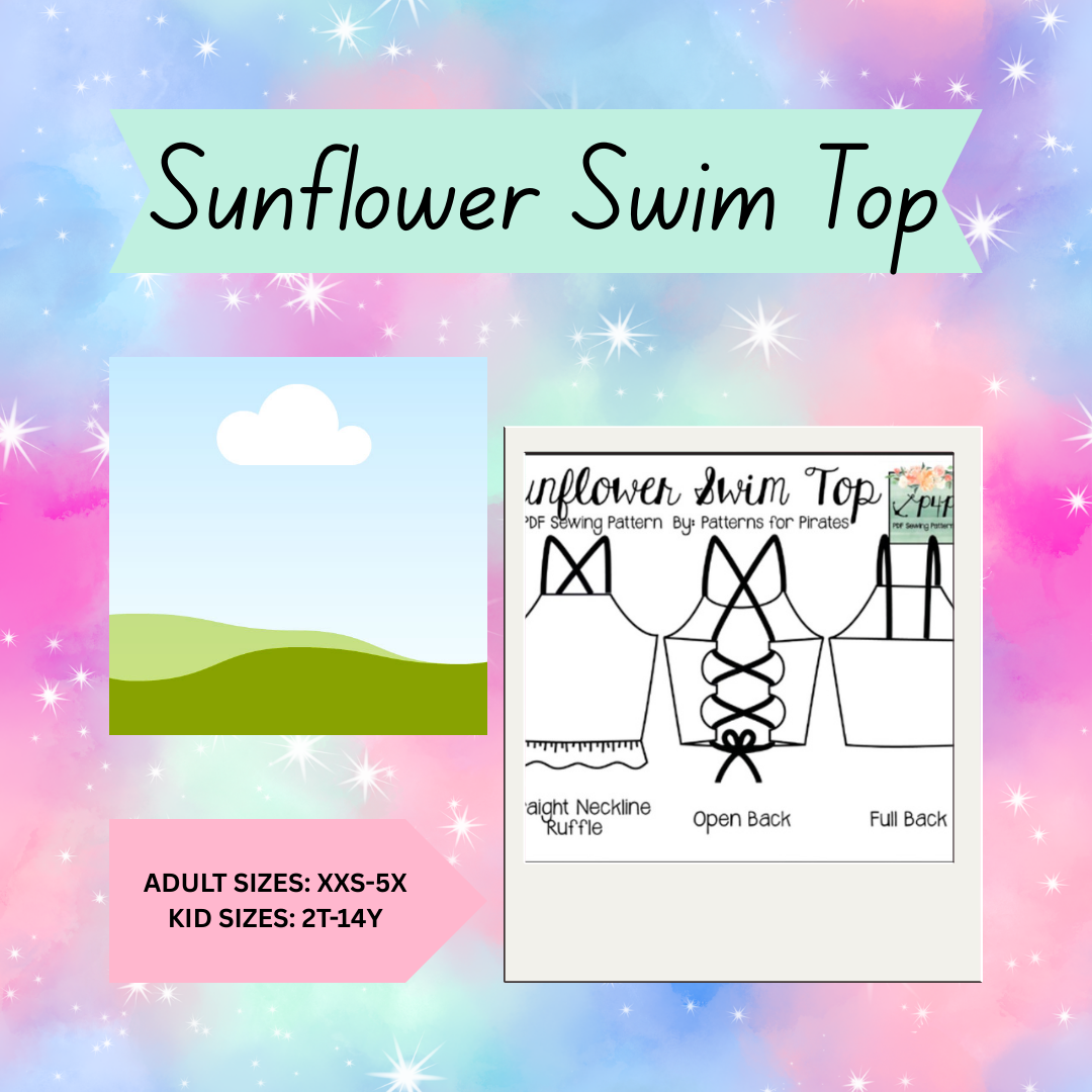 Kids Sunflower Swim Top