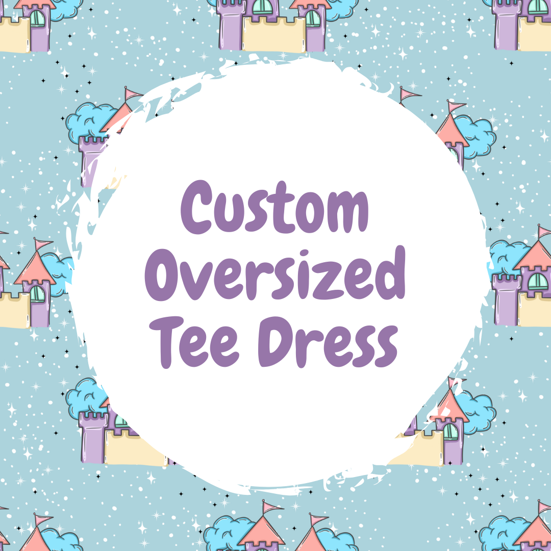 Custom Kids Oversized Tee Dress