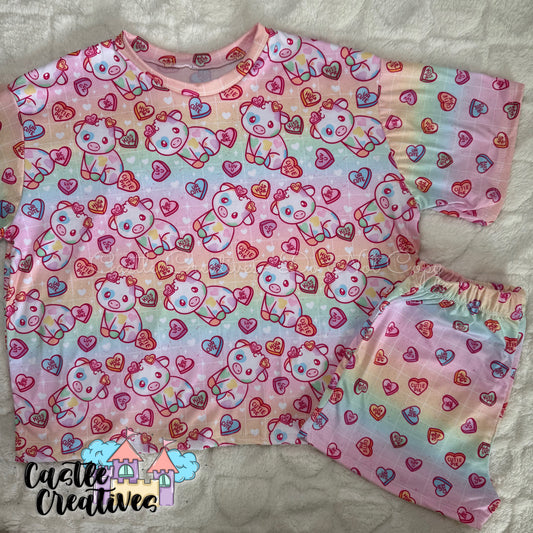 RTS 6/7Y Love Cows Comfy Set