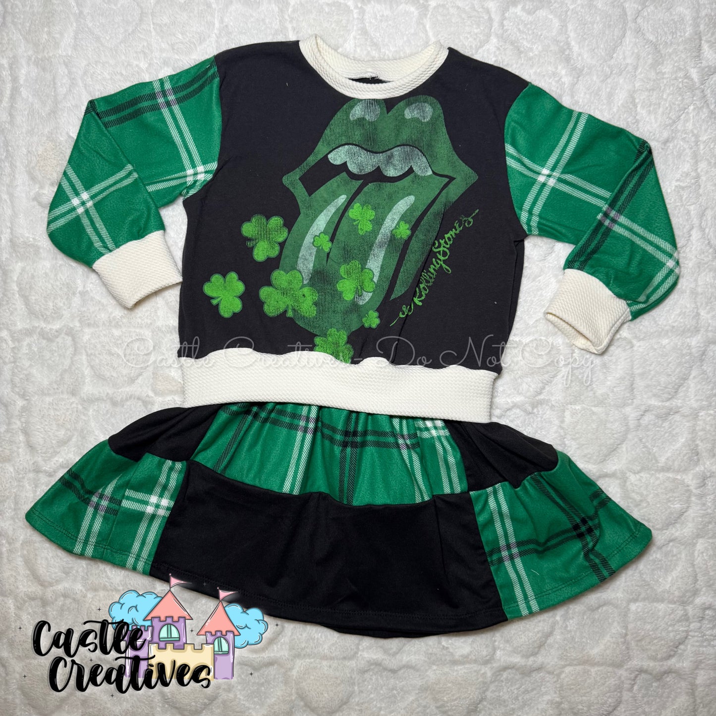 RTS 4T Upcycle Sweatershirt Dress (read description)