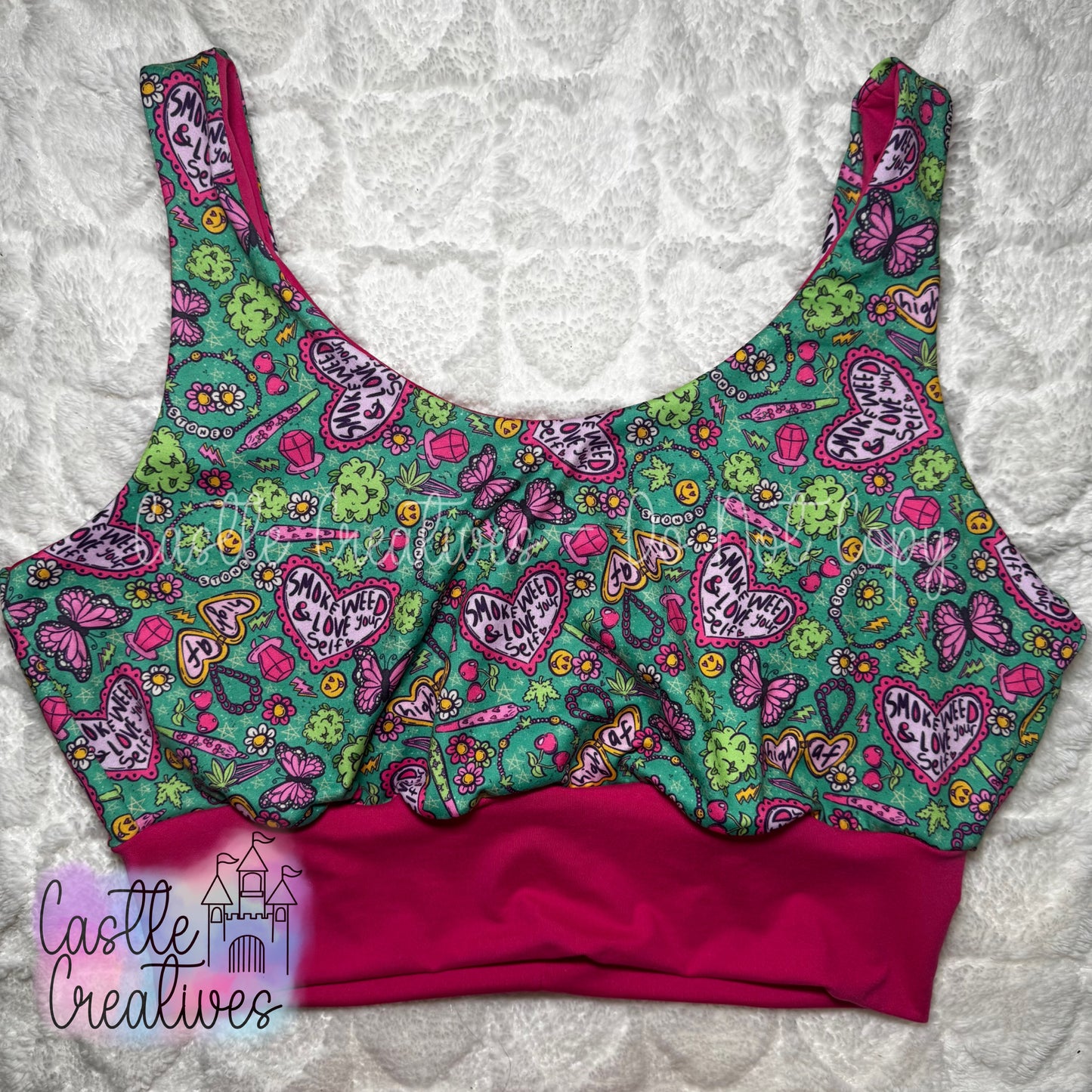 Yellow Simple Sporty Bra - 420